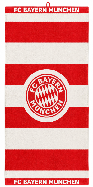 FC Bayern München Strandtuch Rot/Weiß 80x160 cm
